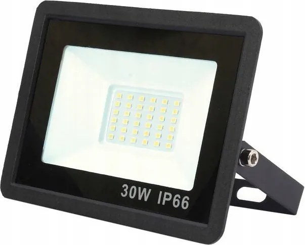 Led halogén kültéri reflektor fekete 30W 4000K 2700lm IP66
