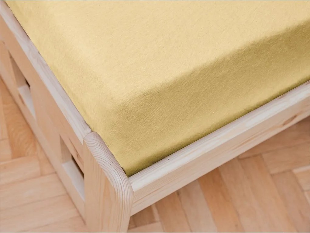 Jersey gyerek lepedő 60x120 cm sárga