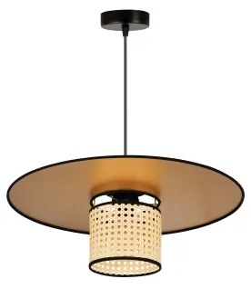 Duolla - Csillár zsinóron TOKYO RATTAN 1xE27/15W/230V átm. 50 cm arany/rattan
