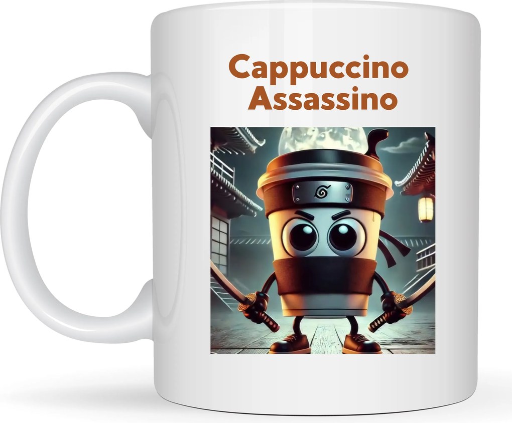 Bögre Viral Italian Brainrot Mem Tiktok Capuccino Assassino