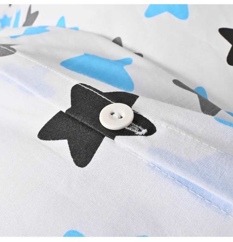 EMI Csillagok kék gyermek pamut ágyneműhuzat, A standard egyszemélyes ágy szett tartalma: 1x 140x200 + 1x 70x90