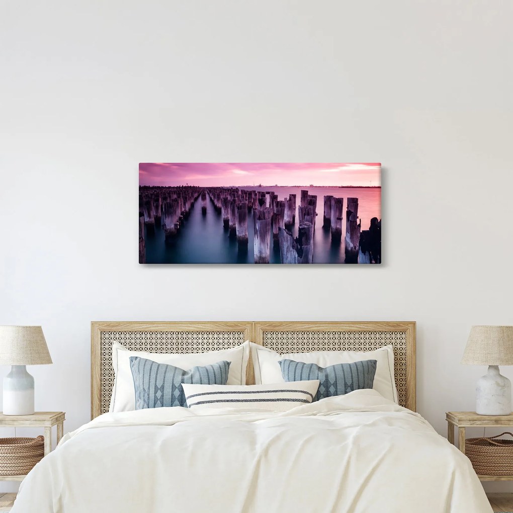 Fa kerekek képe (120x50 cm)