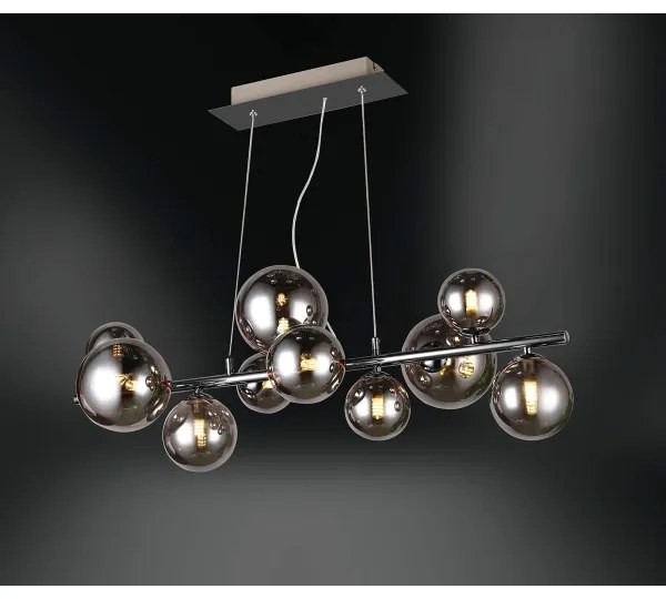 Wofi 6014.10.24.9000 - VILLA LED csillár 10xG9/3W/230V fekete/krom