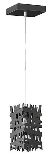 ONLI - Csillár zsinóron FORESTA 1xE27/15W/230V fekete