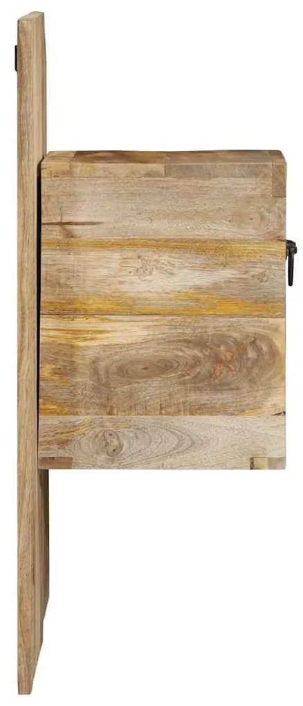 Éjjeli szekrény 60x32x80 cm tömör durva fa mangó