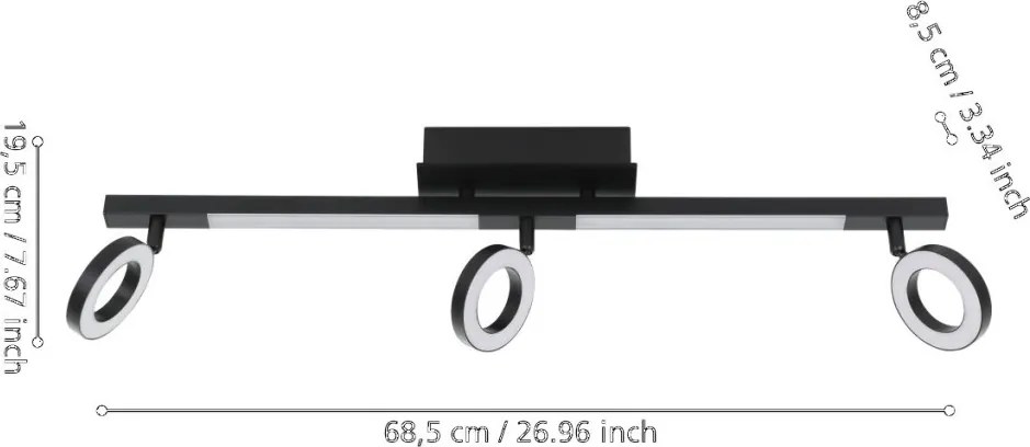 Eglo CARDILLIO 2 900515 Spotlámpa 5x3,3W/LED 3000K 1200LM, 720LM IP20