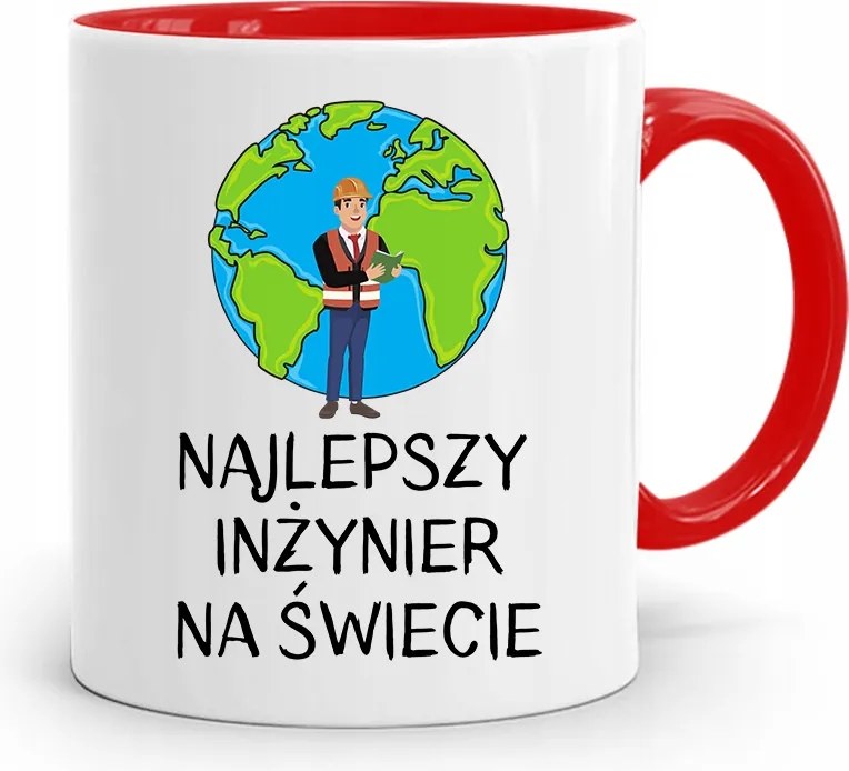 Mérnöknek Piros Ajándék Bögre fényképes nyomtatással