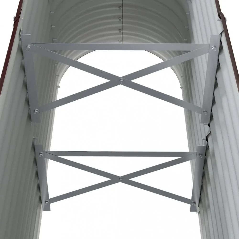 barna horganyzott acél kerti magaságyás 114x40x68 cm