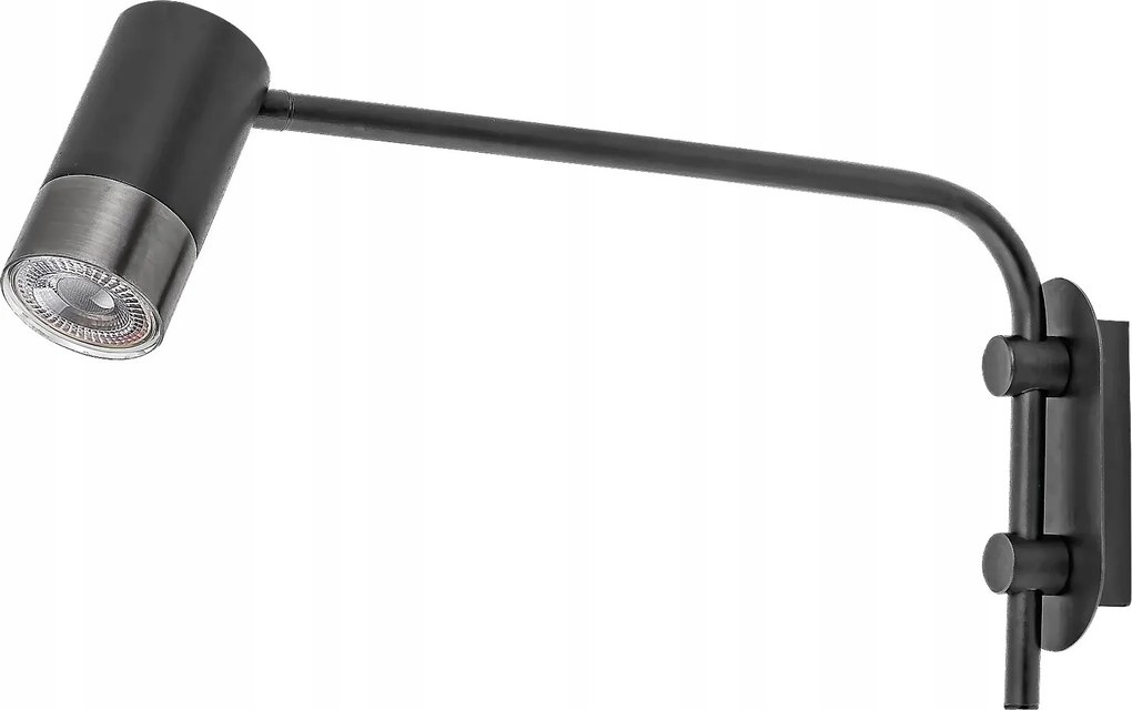 Fali lámpa kapcsolóval GU10 foglalathoz fekete Rabalux