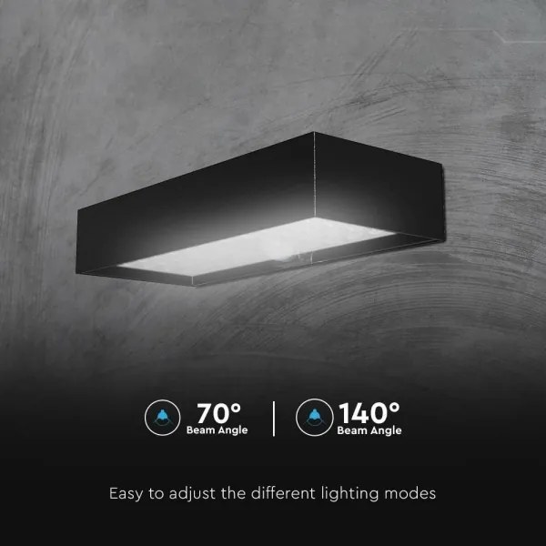 LED Napelemes érzékelős fali lámpa LED/6W/3,7V IP65 4000K 3000 mAh fekete