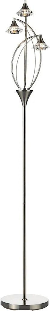 DAR LIGHTING LUT4946 Kristály Állólámpa Szatén króm G9 IP20