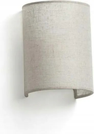 Faro Otton R fali lámpa, kerek, függőleges, vászon, fehér/szürke, E27