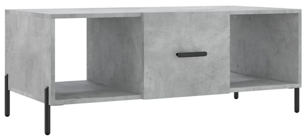 Betonszürke szerelt fa dohányzóasztal 102 x 50 x 40 cm
