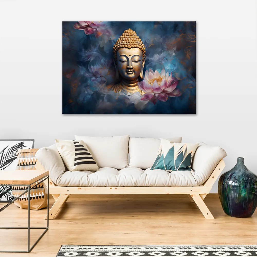 Gario Vászonkép Buddha és a virágok Méret: 90 x 60 cm