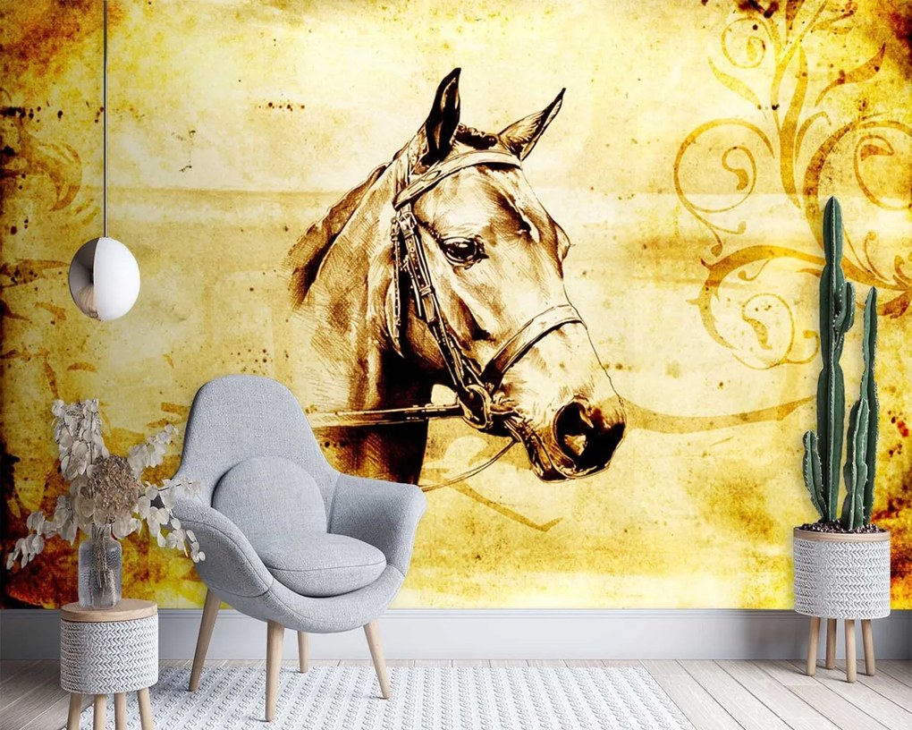 Gario Fotótapéta Ló vázlata Anyag: Vlies, Méret: 300 x 210 cm