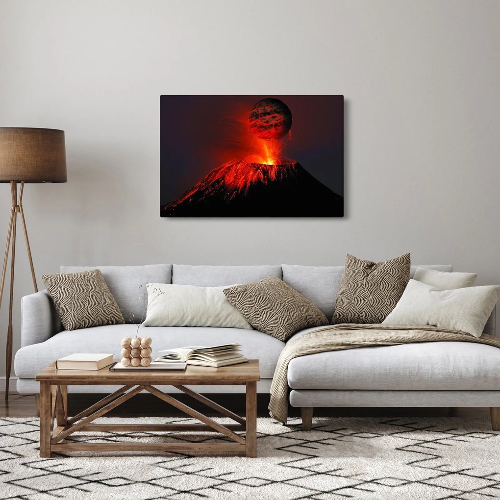 Egy vulkán képe (90x60 cm)