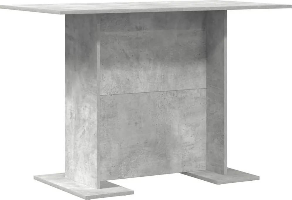 vidaXL Étkezőasztal Beton Szürke 110 x 60 x 75 cm Faanyag