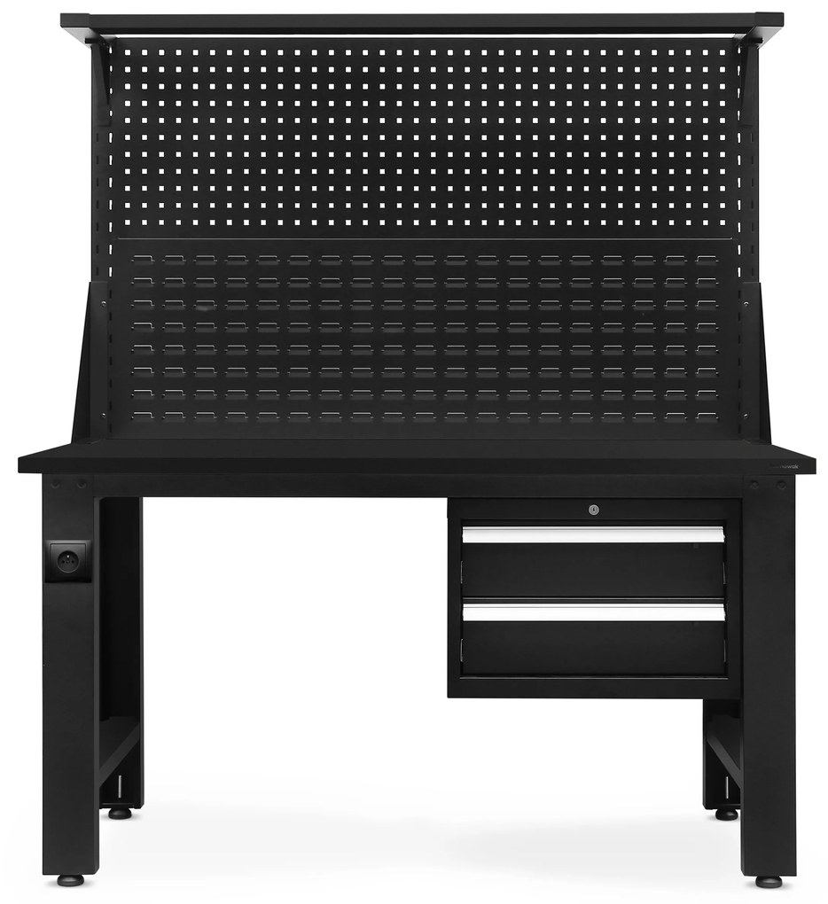 Munkapad LOGAN, 500 x 1700 x 750 mm, All Black: fekete