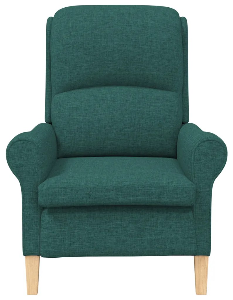 Modern Karosszék Sötét Zöld Szövet, Fa Standard Ergonomikus