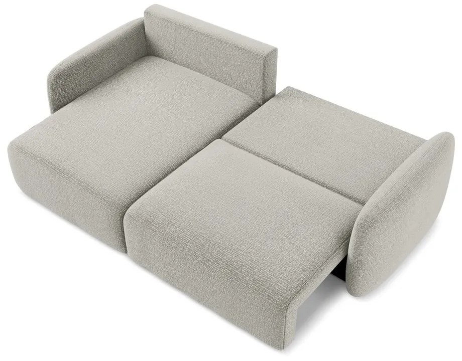 Világosszürke kinyitható-tárolóhelyes sarokkanapé (bal oldali) Kalena – Makamii