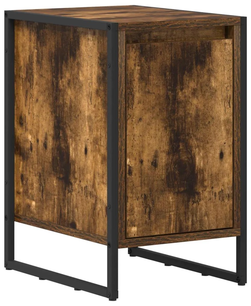 vidaXL Éjjeli asztal 2 pcs Füstös tölgy 39,5 x 30 x 50 cm Faanyag