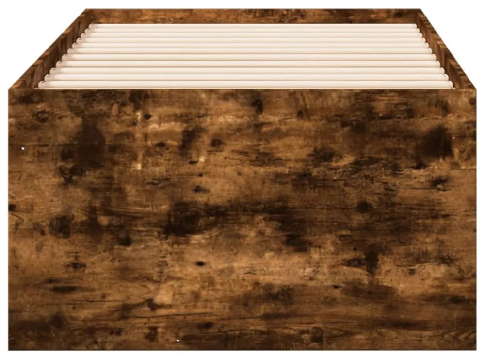 füstös tölgy kanapéágy fiókkal matrac nélkül 100x200 cm