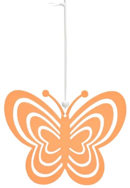 Függesztett fém pillangó PASTEL BUTTERFLY - több színben Termék színe: Rózsaszín