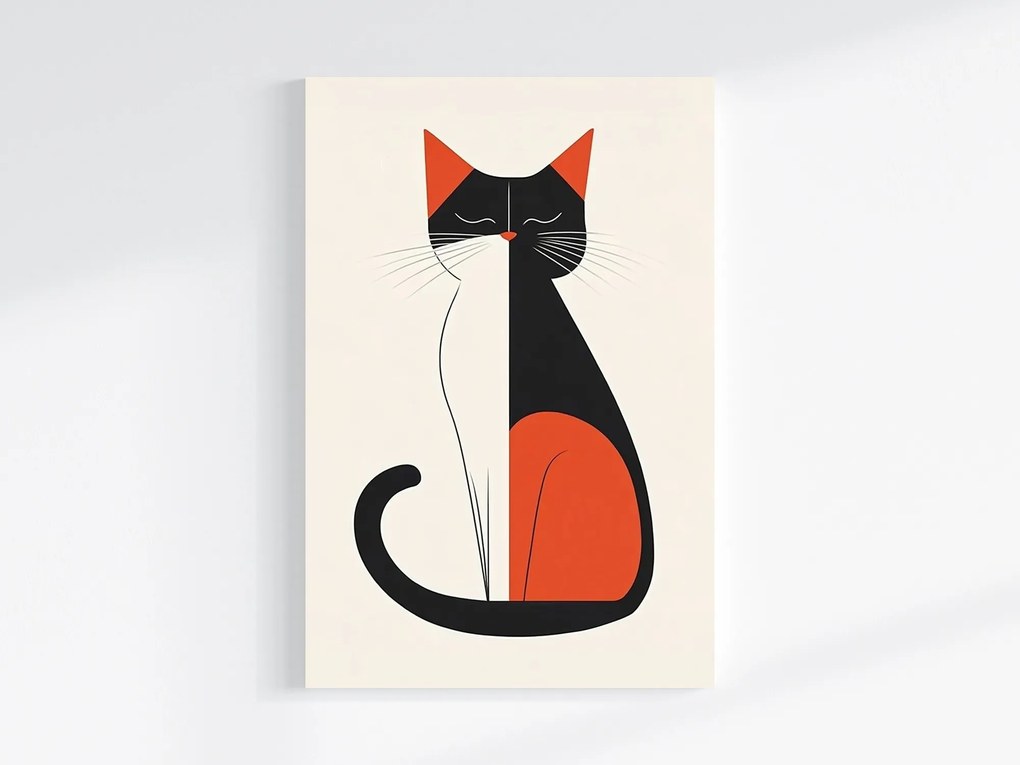 Vászonkép Canvas Grafika Portré Macska Rajz Vintage Retro 40x60