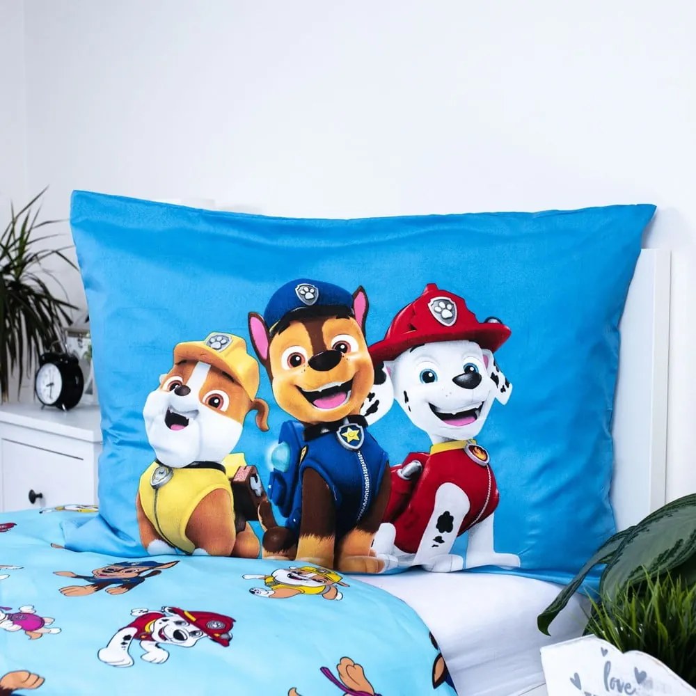 Egyszemélyes mikroszálas gyerek ágyneműhuzat 140x200 cm Paw Patrol – Jerry Fabrics