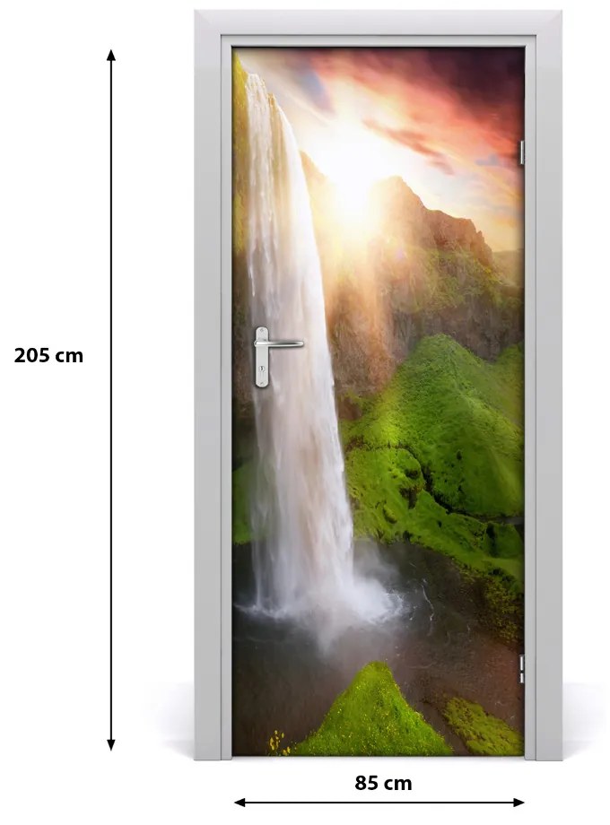 Ajtó méretű poszter tájak vízesés 85x205 cm