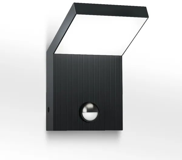 Brilagi - LED kültéri fali lámpa érzékelővel RIANO LED/8W/230V antracit