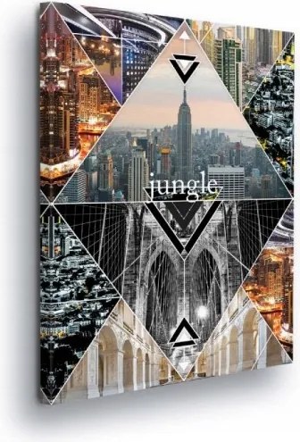 Vászonkép 40x60 Városkép város felhőkarcolók építészet geometria