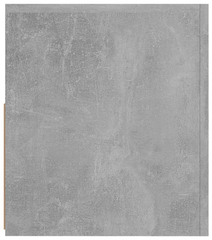 betonszürke TV-szekrény LED-világítással 90 x 35 x 40 cm