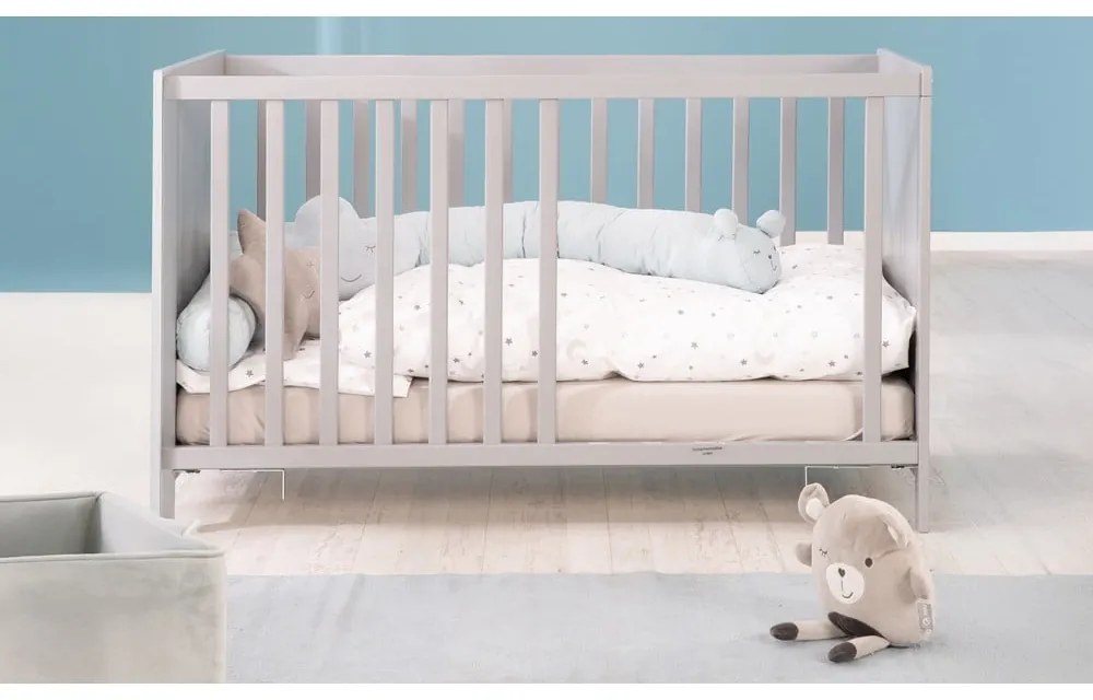 Szürke-szürkésbarna babaágy 60x120 cm Hamburg – Roba