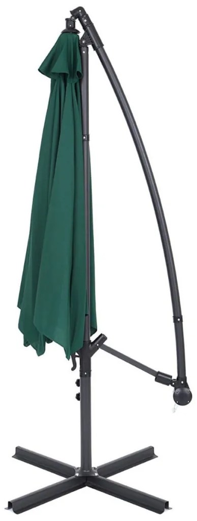 Függő napernyő 2,7 m, zöld