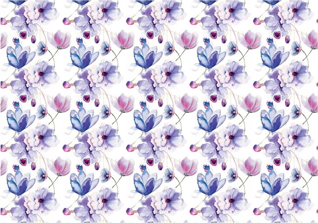 Fotótapéta Virágos akvarell Lila Rózsa Elegancia otthonra 200x140 +ragasztó