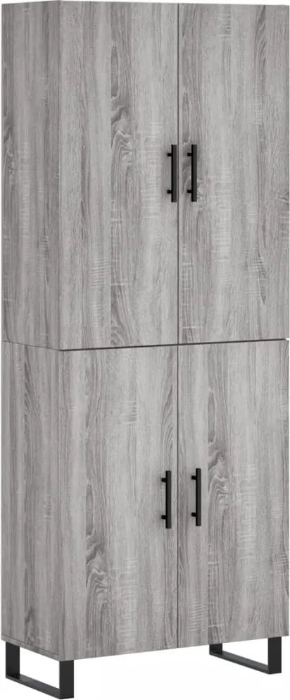 vidaXL szürke sonoma szerelt fa magasszekrény 69,5 x 34 x 180 cm