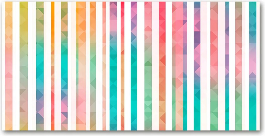 Fotó-kép edzett üveg Szivárvány csíkok 140x70