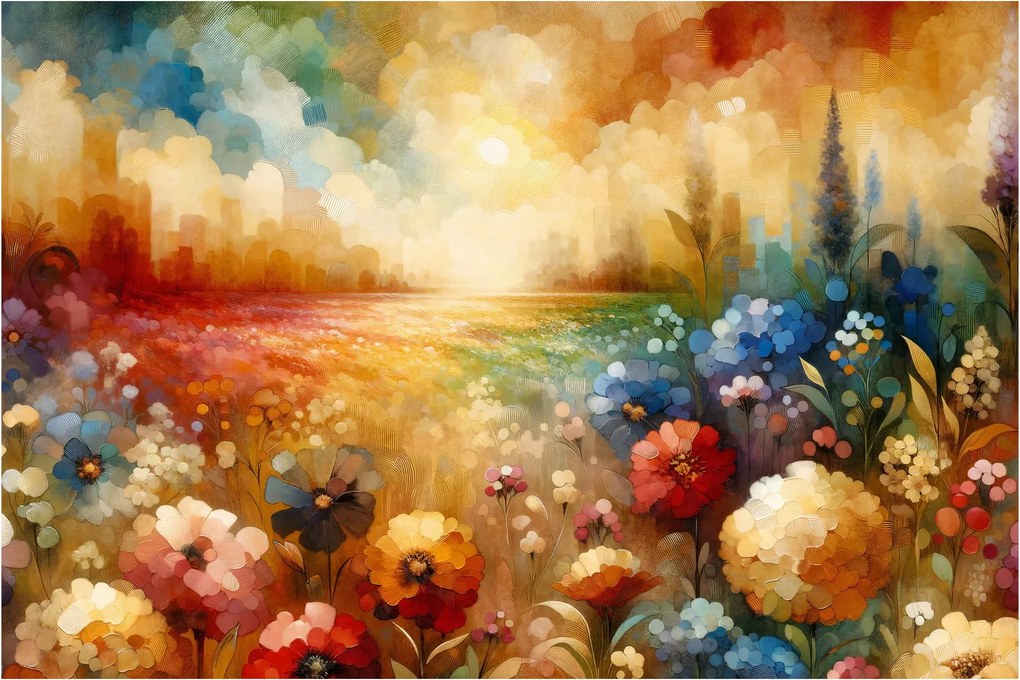Kép - Színes rét (90x60 cm)