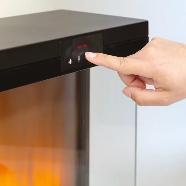 LED elektromos kandalló fűtőfunkcióval LED/2000W/230V + távirányító