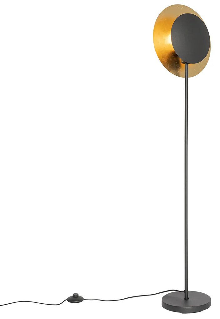 Art Deco állólámpa fekete arannyal - Emilienne