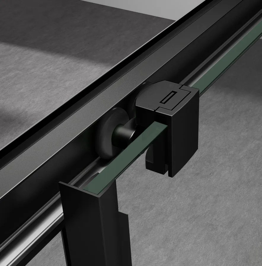 Gelco Gelco, SIGMA SIMPLY BLACK négyszögletes zuhanyparaván 1000x900 mm, L/P változat, sarokbejárat, Tégla üveg, GS2410B-03