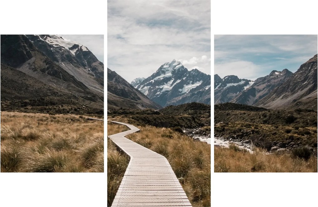 Kép - Sétány a hegységben Mt. Cook (90x60 cm)