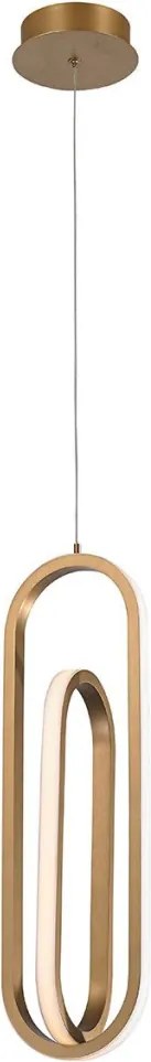 ELSTEAD QN-DEMARK-1P-BG DENMARK Modern Led Függesztett Lámpa Fehér, Csiszolt Arany LED IP20