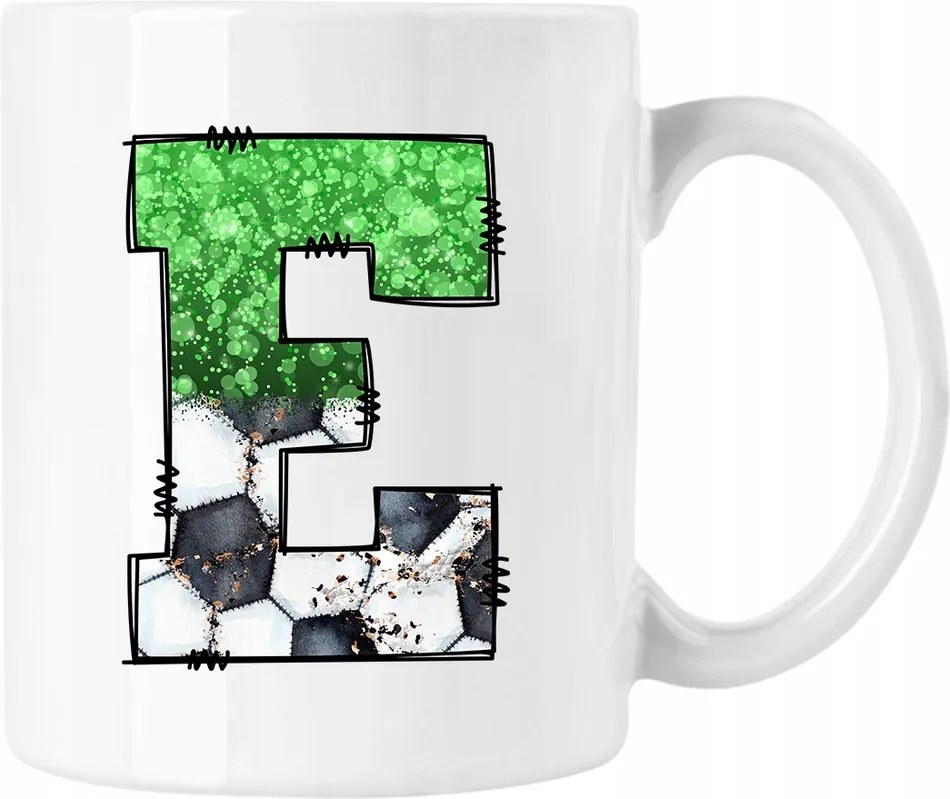 Bögre Labda Ábécé E betű 20 Fehér 330ml