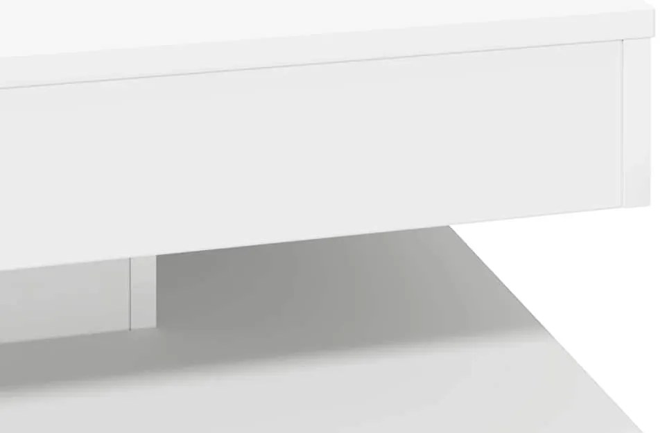 fehér dohányzóasztal 360 fokban forgatható 70x70x34,5 cm