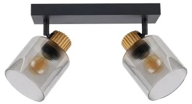 Brilagi - HYGGE spotlámpatest 2xE14/15W/230V fekete/füstszínű