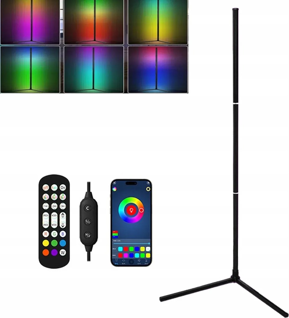 Magical Led Rgb Állólámpa Távirányítóval+app 160CM