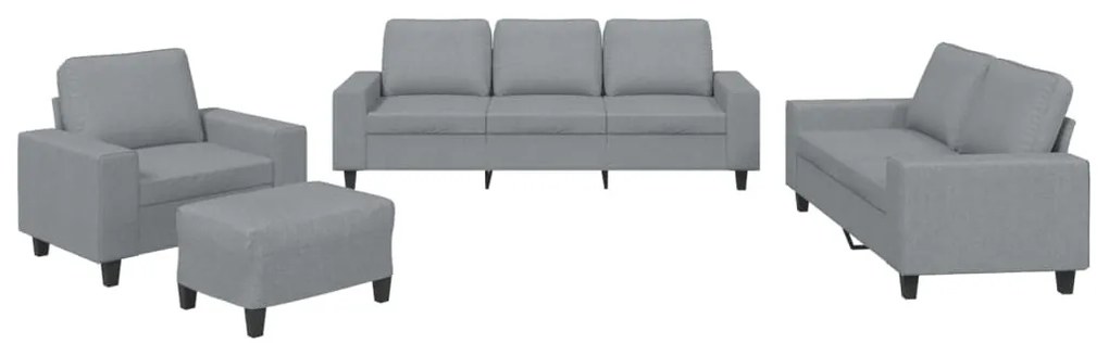 4 részes világosszürke szövet ülőgarnitúra