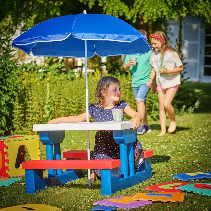 Deuba Gyermek kerti szett napernyővel